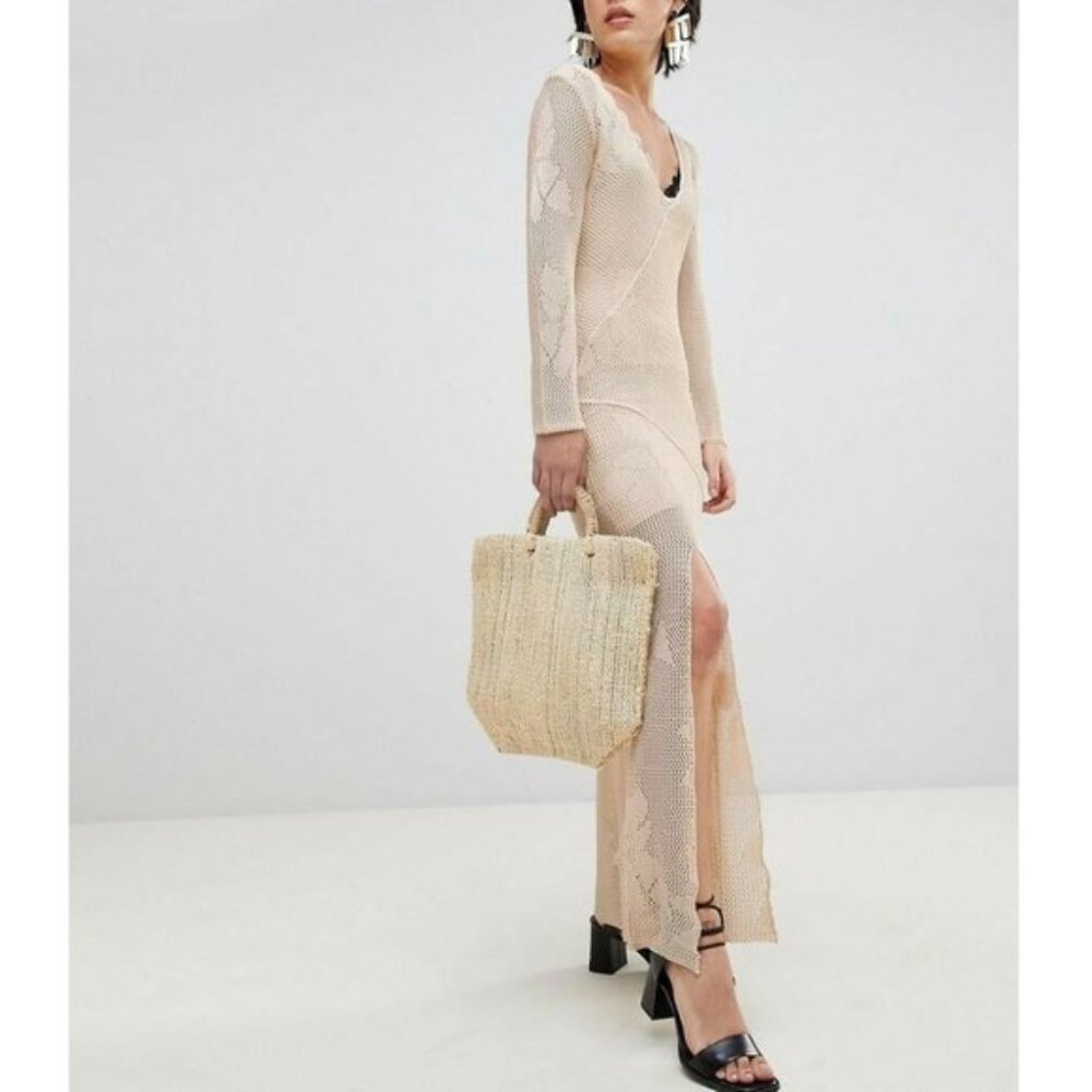 free people || it’s like this crochet maxi NWOT